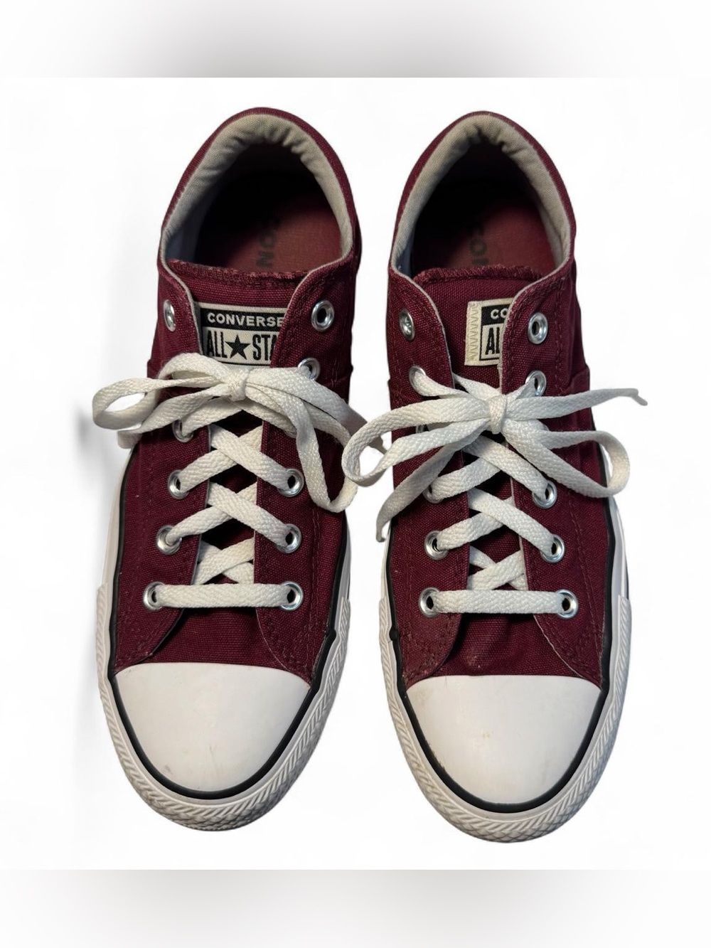 Converse Chuck Taylor All Star Marroon Sneakers Women's Size 10 Grunge Y2K 90s - Picture 5 of 7